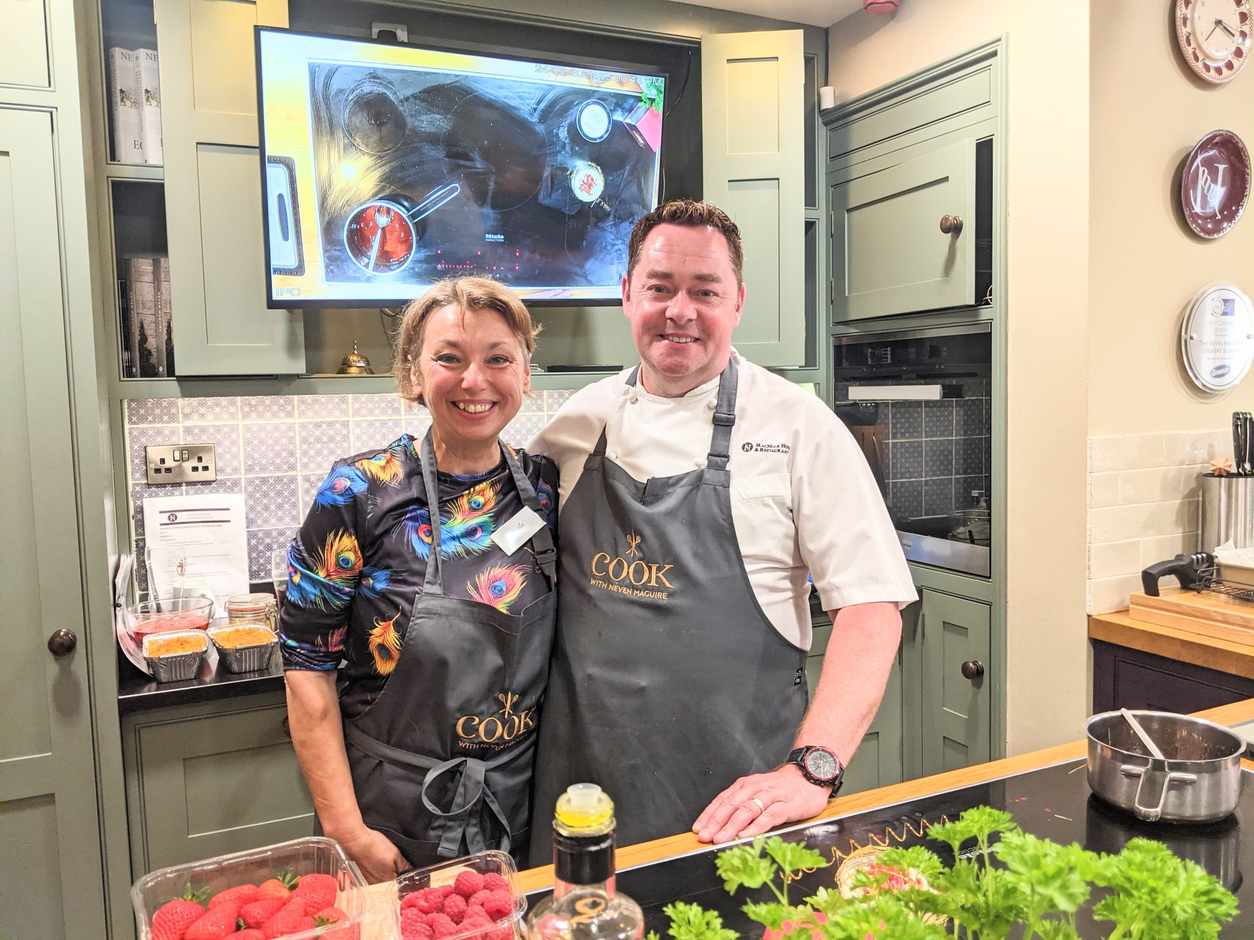 paola bassanese with chef neven maguire